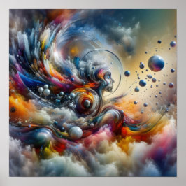 アストラルダンス – 抽象芸術ウーマン – シュールアルアート ポスター