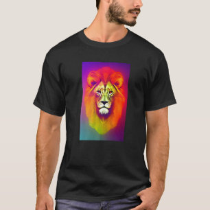 アストラルライオンポートレートコサイケデリックズミックトリップ(幻覚体験)のような Tシャツ