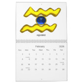 アストラル迷路金ゴールド〔占星術の〕十二宮図図占星術 カレンダー (2月 2026)