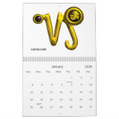 アストラル迷路金ゴールド〔占星術の〕十二宮図図占星術 カレンダー (1月 2026)