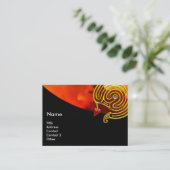 アストラル迷路金ゴールド〔占星術の〕十二宮図図占星術 名刺 (スタンド正面)