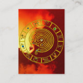 アストラル迷路金ゴールド〔占星術の〕十二宮図図占星術 名刺 (裏面)