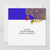 アストラル迷路，白黒，青の赤 招待状 (裏面)