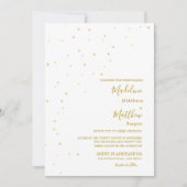 アストラル金ゴールドスポットブラック夕べ結婚ズ 招待状 (正面)