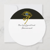 アストラル ホルス アイ ブルー タリスマン ゴールド 十二星座 チャート 招待状 (裏面)