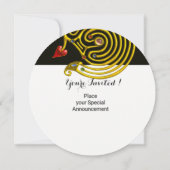 アストラル ラビリンス ゴールド 十二星座 チャート 占星術 招待状 (裏面)