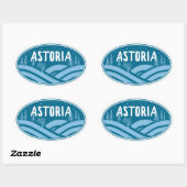 アストリアオレゴンアウトドア 楕円形シール (シート)