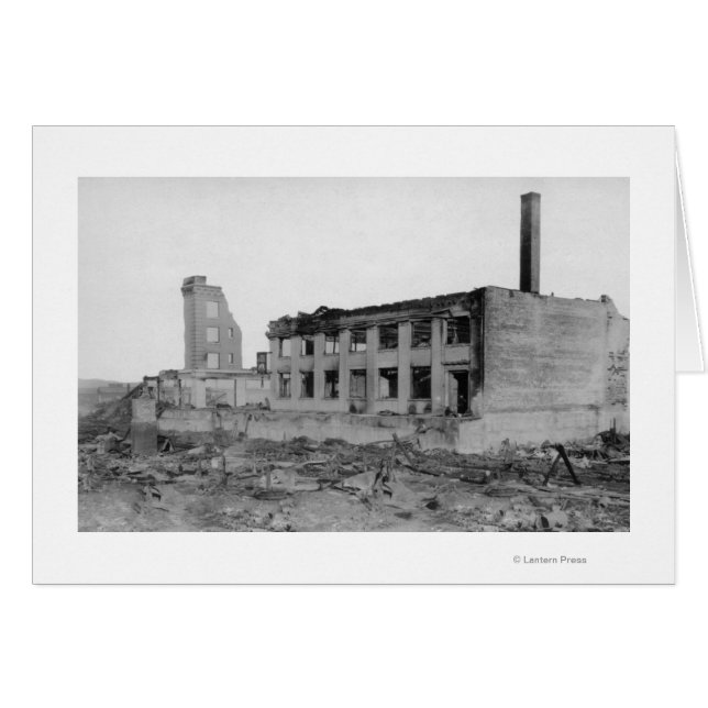 アストリア、オレゴン州アストリア・ナトルの火災ビュー。銀行 (正面横)