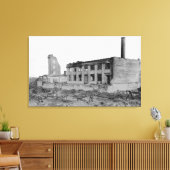 アストリア、オレゴン州アストリア・ナトルの火災ビュー。銀行 キャンバスプリント (インサイチュ (リビング))