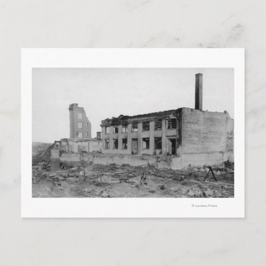 アストリア、オレゴン州アストリア・ナトルの火災ビュー。銀行 ポストカード (正面)