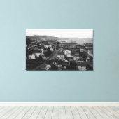 アストリア、オレゴン州タウンビュールッキング キャンバスプリント (インサイチュ (ウッドフロア))