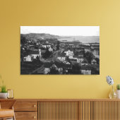 アストリア、オレゴン州タウンビュールッキング キャンバスプリント (インサイチュ (リビング))