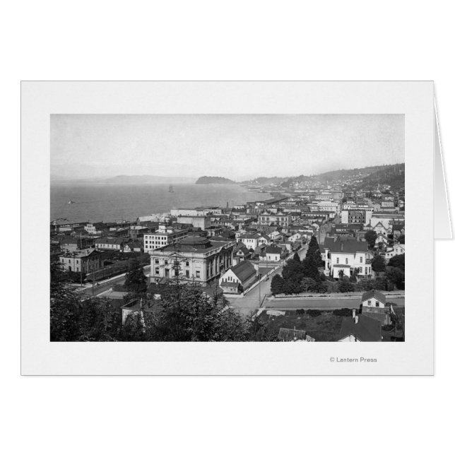 アストリア、オレゴン州ビジネスセクションとウォーターフロント (正面横)