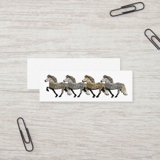 アストリッド・アイスランドの馬 スキニー名刺 (正面/裏面インサイチュ)