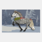 アストリドアイスランドホースの休日 長方形シール (正面)