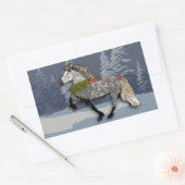 アストリドアイスランドホースの休日 長方形シール (封筒)