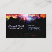 アストロガー白熱［赤熱］光を放つ〔占星術の〕十二宮図ホイール 名刺 (裏面)