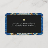 アストロジャーシナ素朴ルブルー金ゴールド〔占星術の〕十二宮図ホイール 名刺 (裏面)