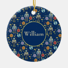 アストロパーソナライズされたーナウト宇宙マカラフルン セラミックオーナメント