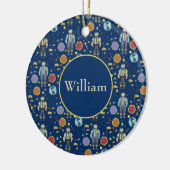 アストロパーソナライズされたーナウト宇宙マカラフルン セラミックオーナメント (左)
