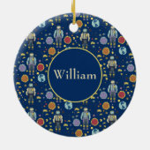 アストロパーソナライズされたーナウト宇宙マカラフルン セラミックオーナメント (裏面)