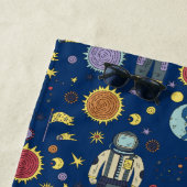 アストロパーソナライズされたーナウト宇宙マカラフルン ビーチタオル (インサイチュ)