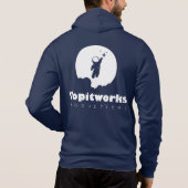 アストロブルージップフード付きスウェットシャツ パーカ (裏面)