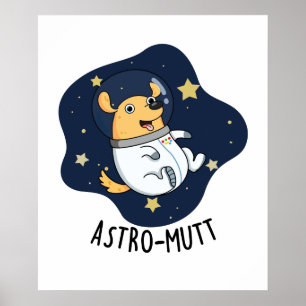 アストロムットおもしろい犬宇宙飛行士プン ポスター
