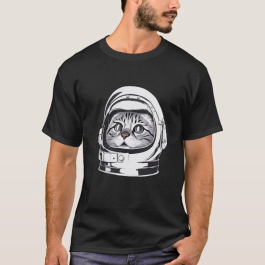 アストロユニセックスキャットTシャツ |宇宙エージキャットティー Tシャツ (正面)
