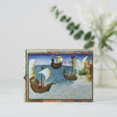 アストロラベを使用するナビゲーター ポストカード (スタンド正面)