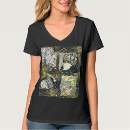 "アストロラーベ23"女性のHanesのNano V首のTシャツ Tシャツ