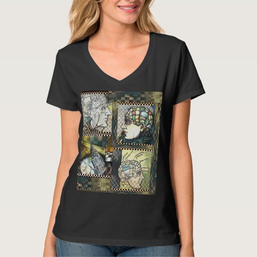 "アストロラーベ23"女性のHanesのNano V首のTシャツ Tシャツ (正面)