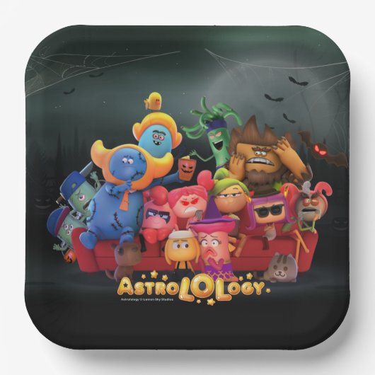 アストロロギハロウィーンスクエア紙プレート ペーパープレート (正面)