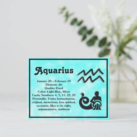 アストロロジーサインアクエリアス占星術〔占星術の〕十二宮図 ポストカード (スタンド正面)