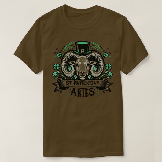 アストロロジーフォーアリスズ誕生日オンSt patricks day Tシャツ (デザイン正面)