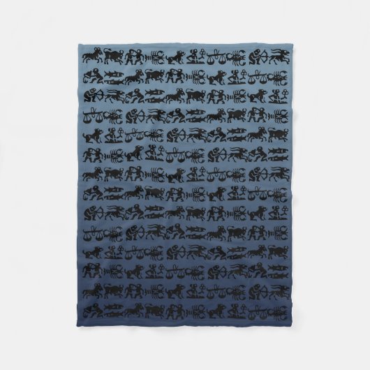 アストロロジーブランケット占星術クロックカスタマイズ-  フリースブランケット (正面)