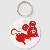 アストロロジー中国のラットイラストレーション キーホルダー (正面)