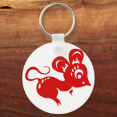 アストロロジー中国のラットイラストレーション キーホルダー (正面)