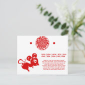 アストロロジー中国のラットイラストレーション ポストカード (スタンド正面)