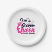 アストロロジー10月11月誕生日蠍座クイーン ペーパープレート (正面)