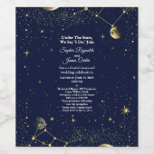 アストロロジー&スターリーナイトテーマ | シナ結婚ス ワインラベル (シングルラベル)