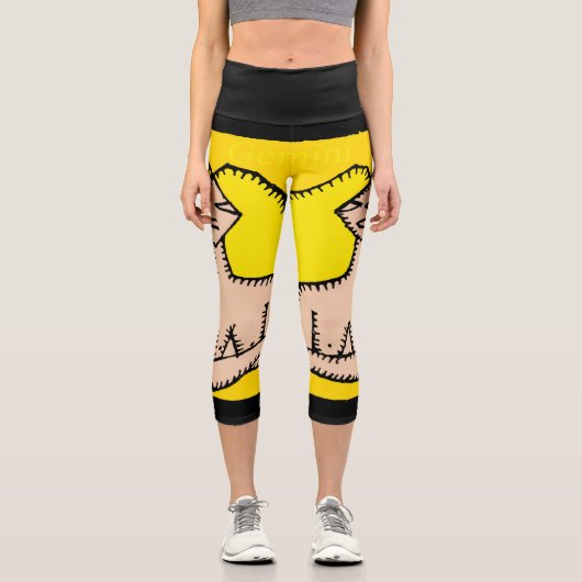 アストロロジー〔占星術の〕十二宮図ジェミニサイン誕生日HWCL カプリレギンス (正面)