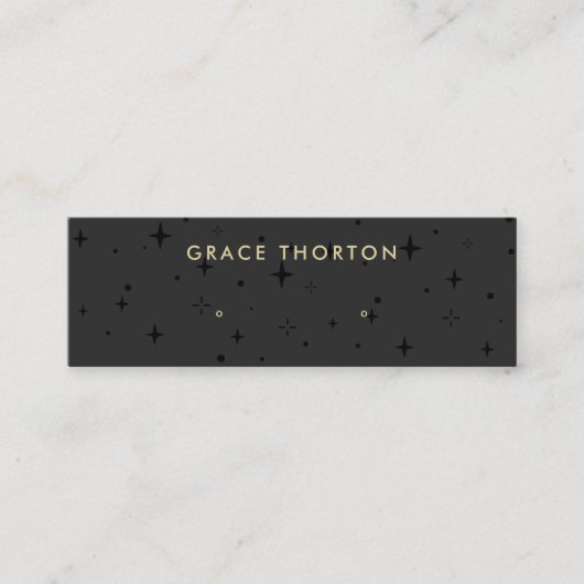 アストロロジー〔占星術の〕十二宮図スターズブラックスタッドイヤリング スキニー名刺 (正面)