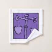 アストロロジー〔占星術の〕十二宮図リブラサイン誕生日バスT バスタオルセット (ウォッシュタオル)