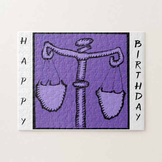 アストロロジー〔占星術の〕十二宮図リブラサイン誕生日パズル ジグソーパズル (横)