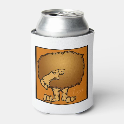 アストロロジー〔占星術の〕十二宮図レオサイン誕生日クーラーボックス 缶クーラー (缶正面)