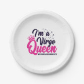 アストロロジー〔占星術の〕十二宮図威厳がある&9月誕生日《星座》乙女座 ペーパープレート (正面)