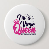 アストロロジー〔占星術の〕十二宮図威厳がある&9月誕生日《星座》乙女座 缶バッジ (正面)