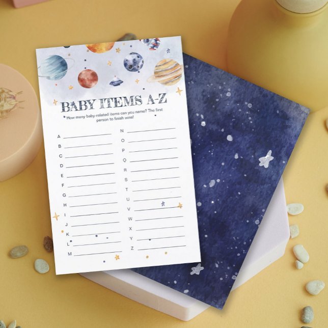 アストロン叔母ロッケシップ赤ちゃんシャワーベビーアイテムゲーム (Astronaunt Rocketship Baby Shower Baby Items Game)