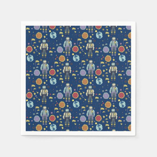 アストローナウ宇宙マカラフルン スタンダードカクテルナプキン (正面)